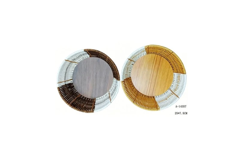 Coș Pâine 23.5x7.5Cm Lemn+Fier A-14357 WEI